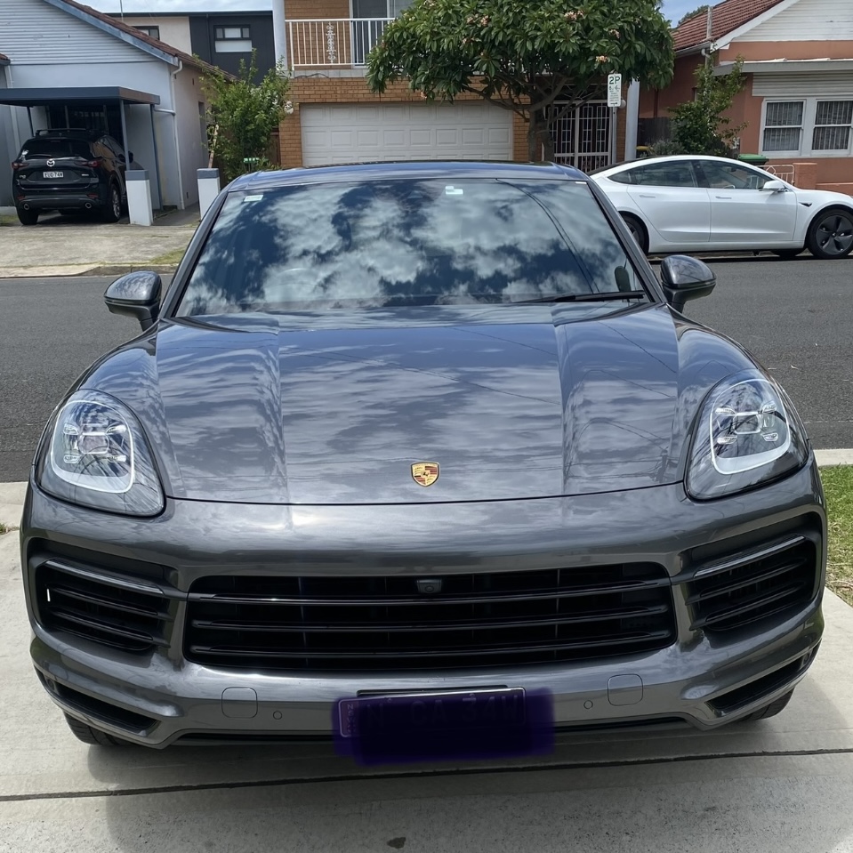 Detail shot of paint reflection after professional coating application.